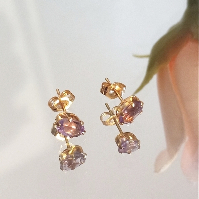 14k Amethyst Earrings